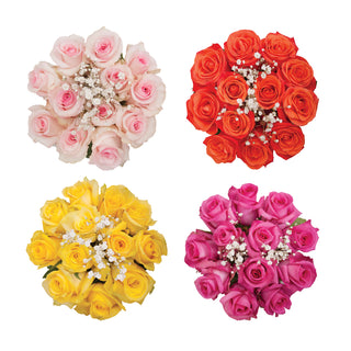 Dozen Assorted Colors Roses Bouquet - pack 18 Dozen roses - fresh-cut roses by Bloomingmore - ideal for weddings and floral events